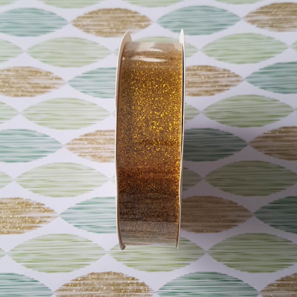 Gold Glitter Ribbon Tape